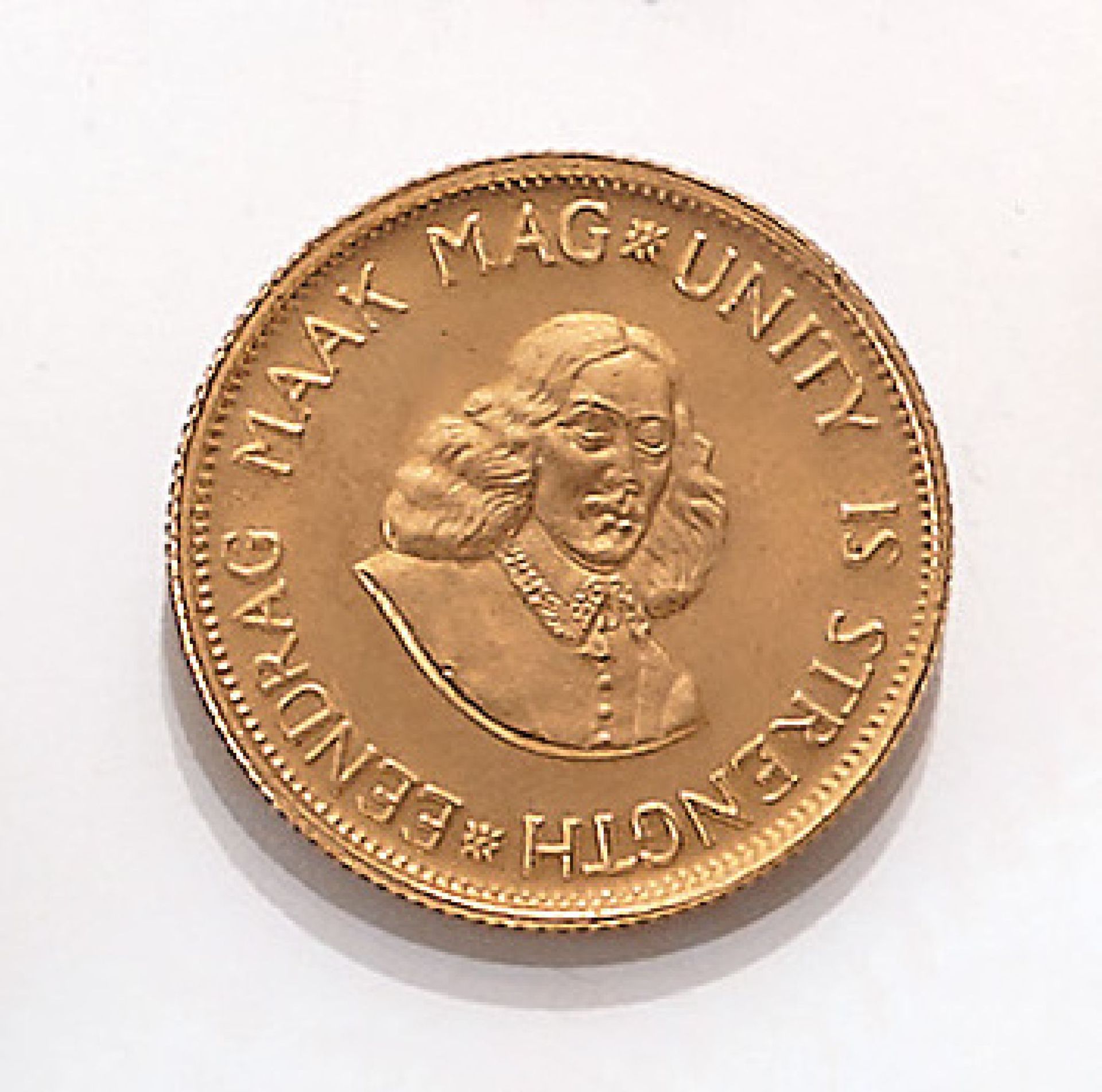 Goldmünze, 2 Rand Südafrika 1974, Springbock