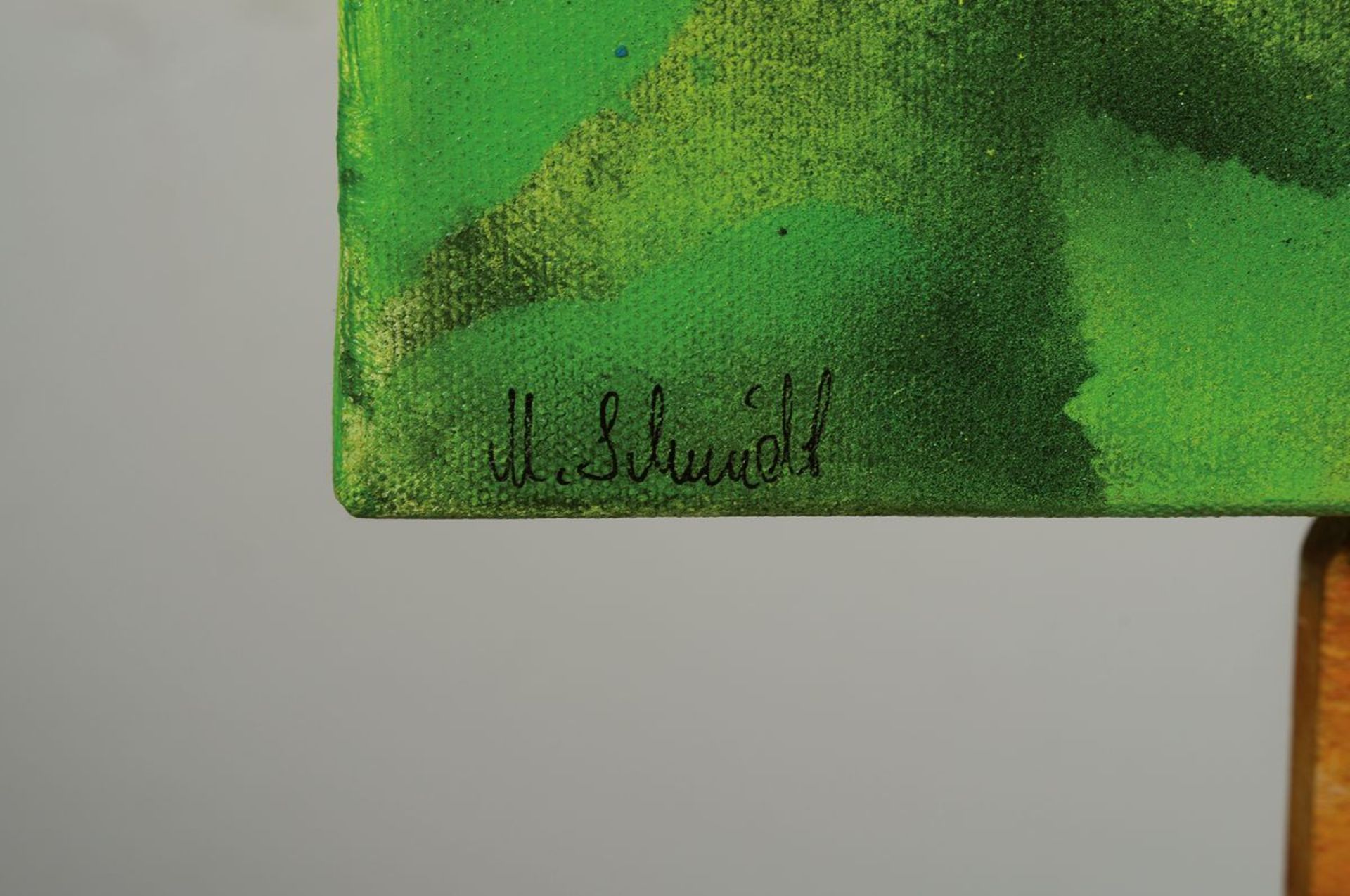 Marion Schmidt, geb. 1963 Eschwege, Sunflower, Acryl/Lwd, links unten signiert, ca. 70x70cm - Bild 3 aus 4