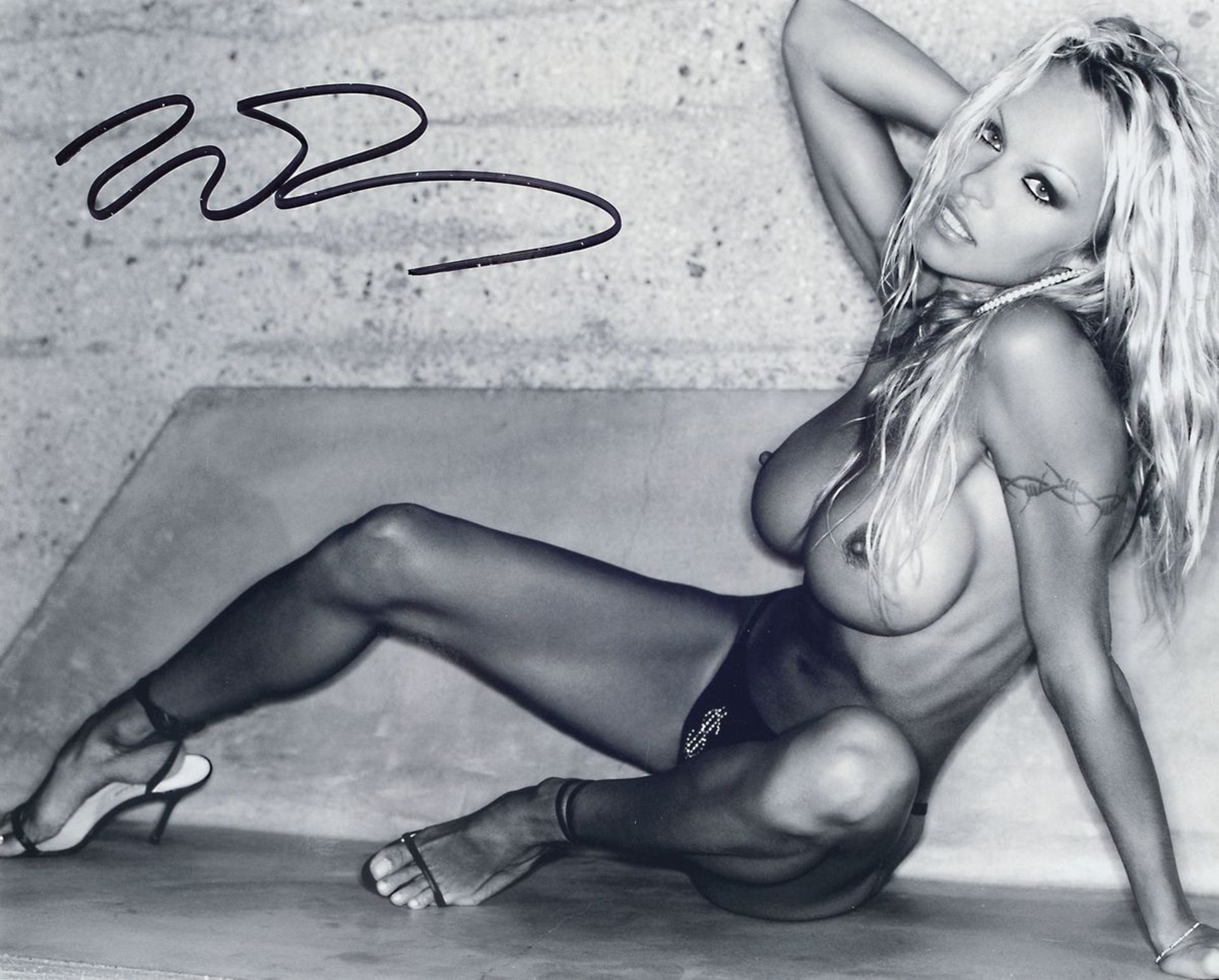 Sante D' Orazio, geb. 1956, Pamela Anderson,s/w Fotografie, handsigniert, ca. 20x25cm