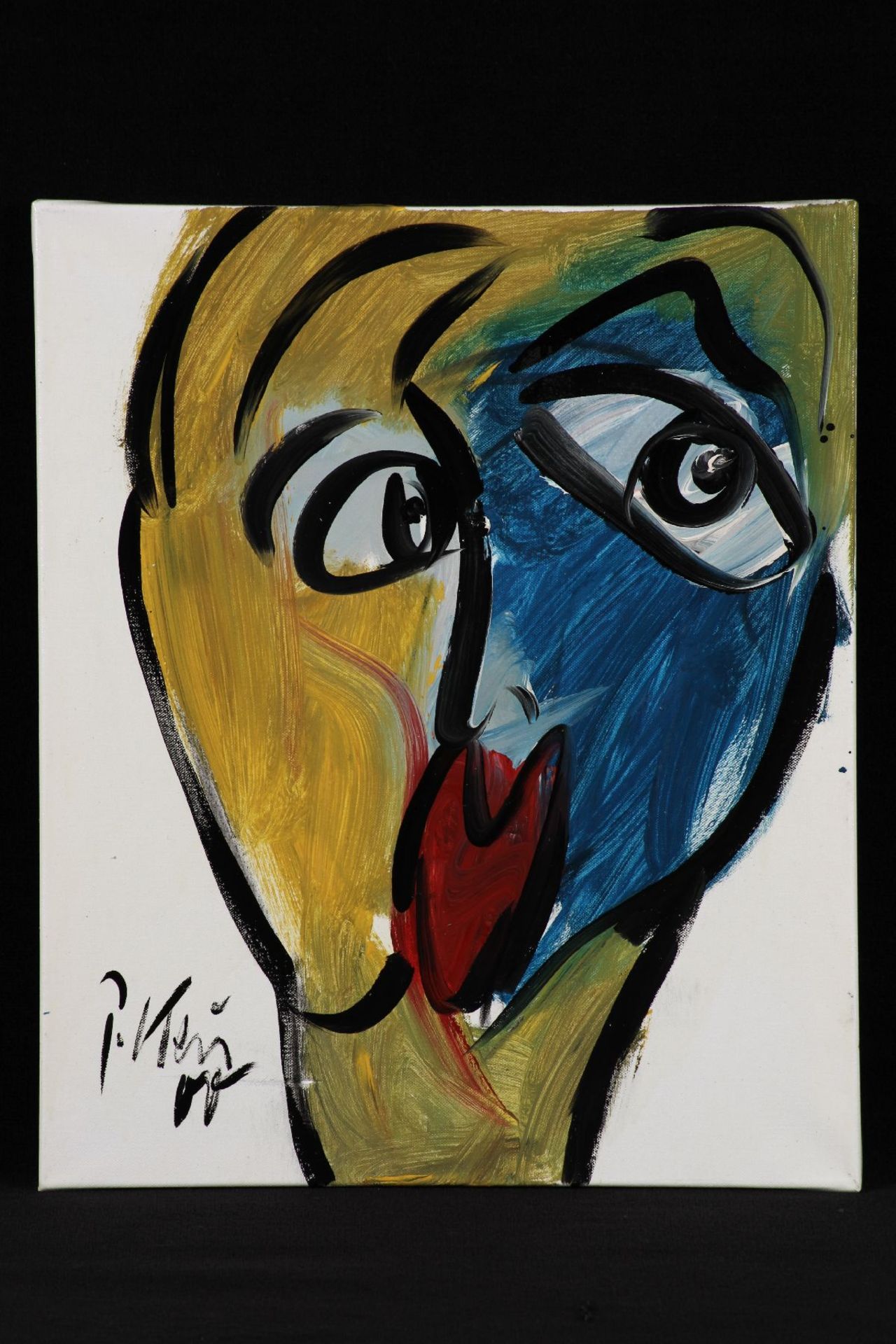 Peter Robert Keil, 2000, ohne Titel, ca. 60x50 cm, signiert u. datiert, Öl/Acryl Mischtechnik auf