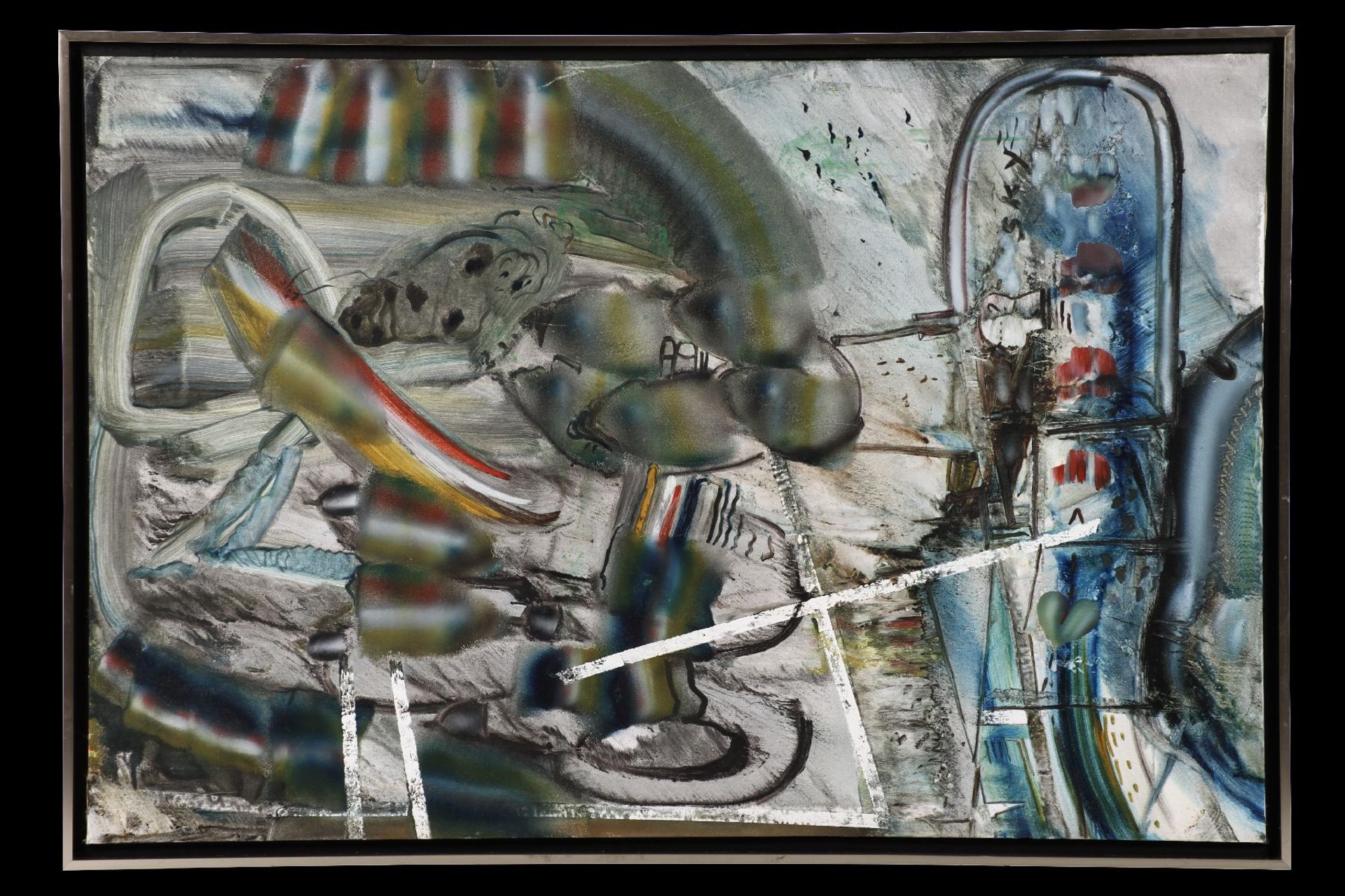 Peter Robert Keil, ohne Titel, ca. 107x156 cm, Öl/Acryl Mischtechnik auf Leinwand,