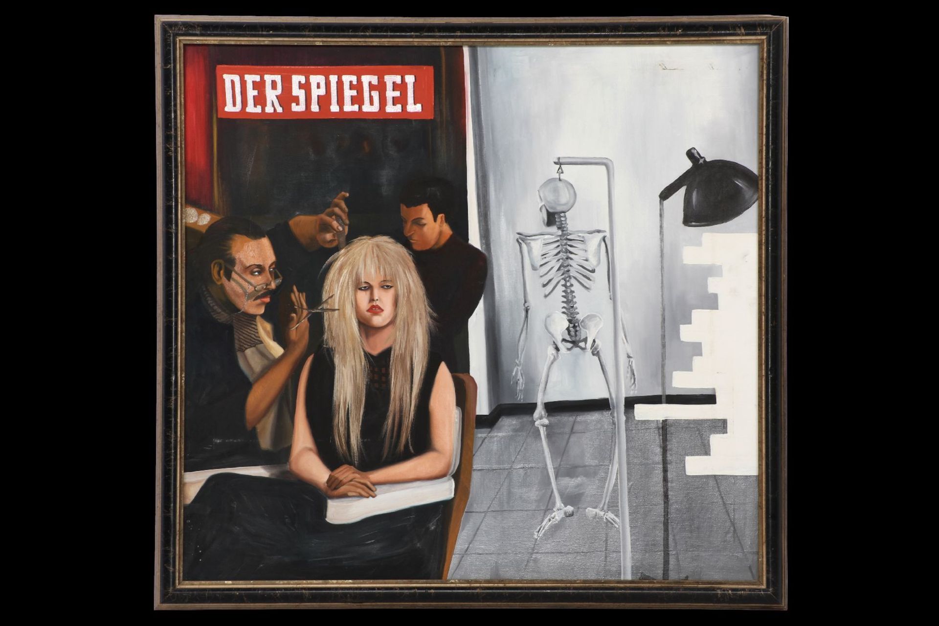 Peter Robert Keil, 1975, Berlin, Rückseite mit Titel: "Der Spiegel lebt", ca. 104x109 cm, signiert