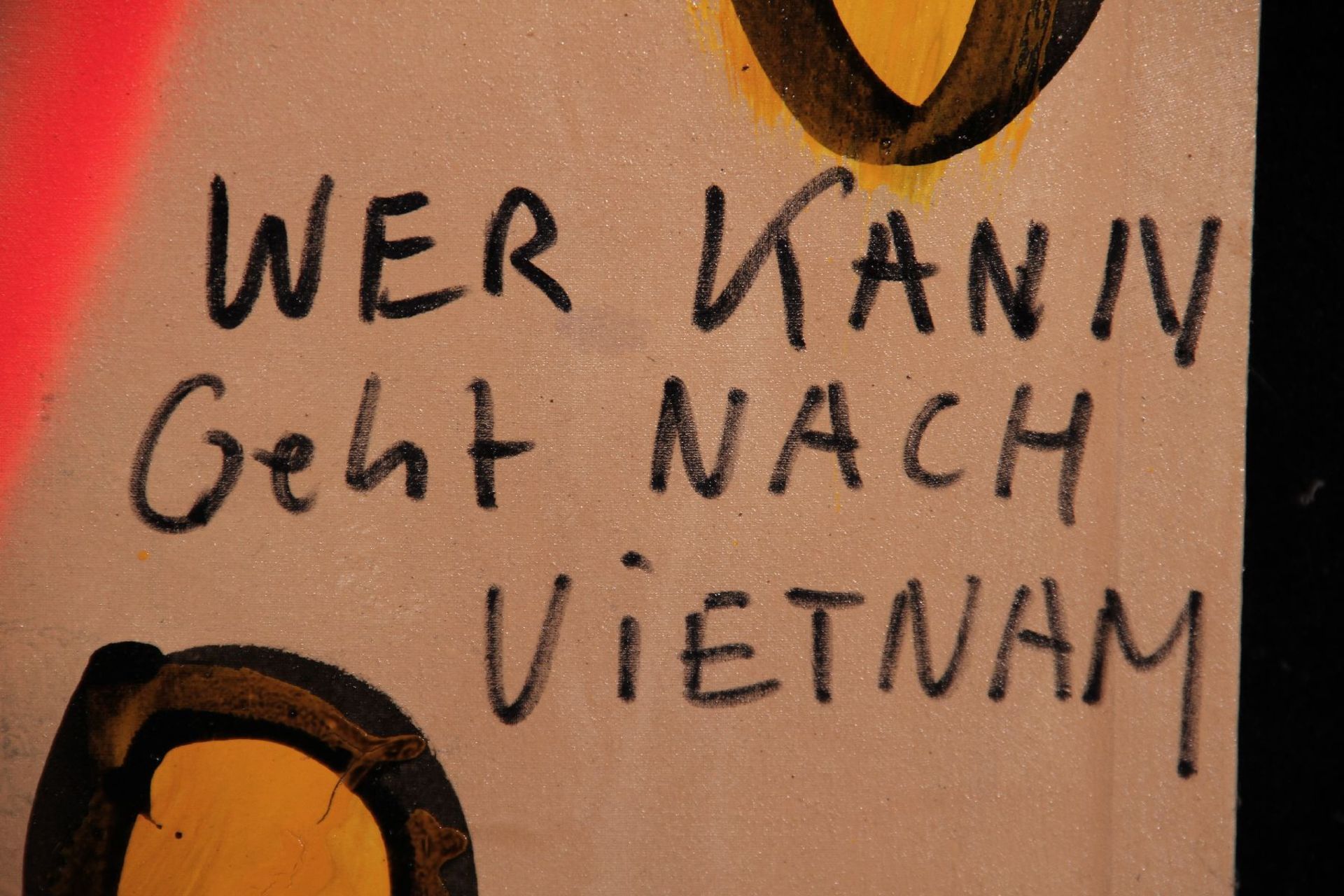 Peter Robert Keil, 2012, Berlin, Titel: "Wer kann geht nach Vietnam", ca. 180x125 cm, signiert u. - Bild 2 aus 2