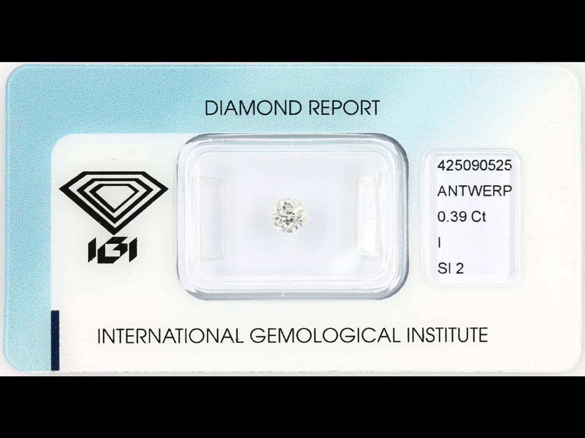 Altschliffdiamant, 0.39 ct l.get.Weiß (I)/si2,