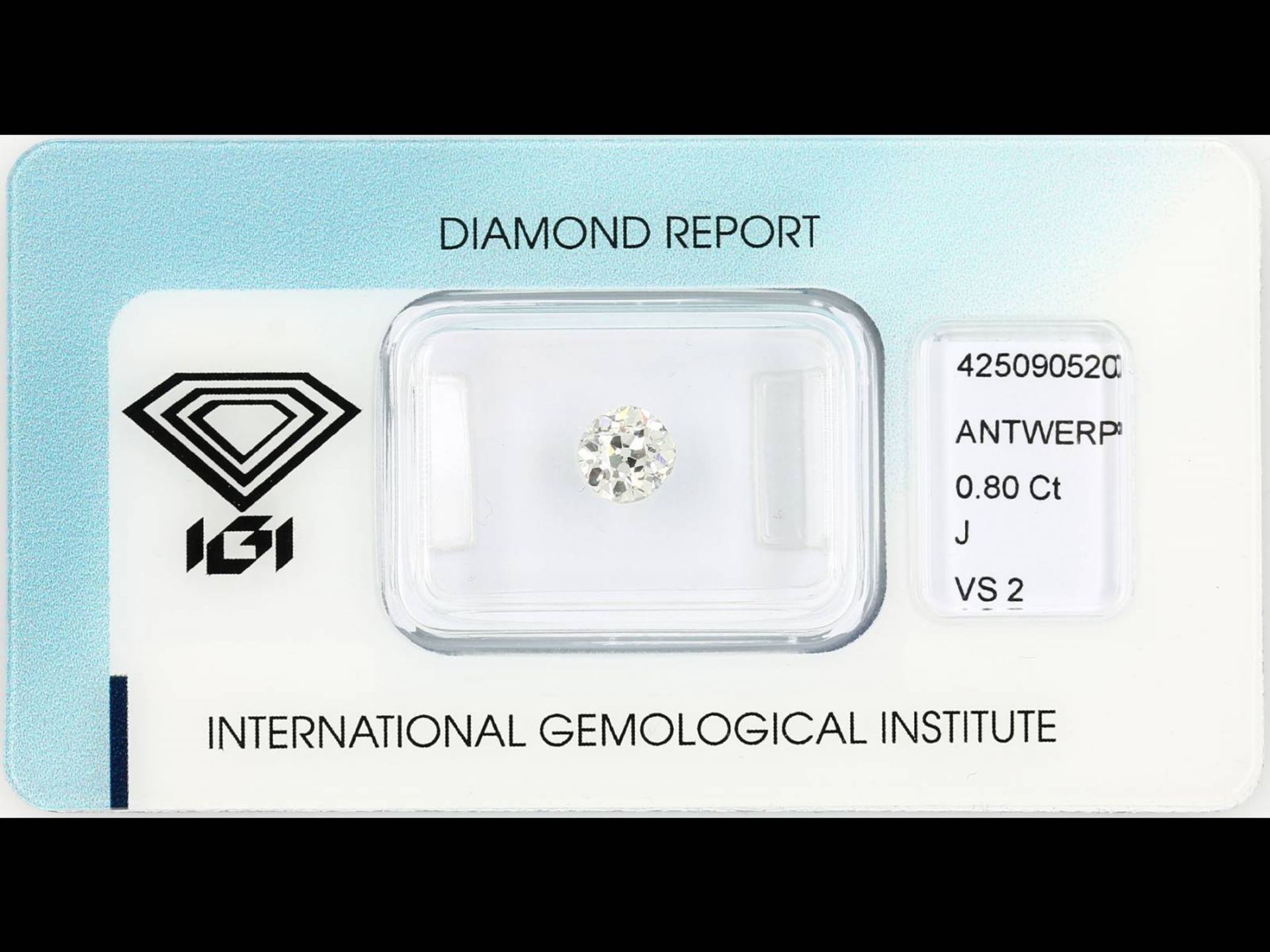 Altschliffdiamant, 0.80 ct l. get. Weiß/ (J)/vs2,