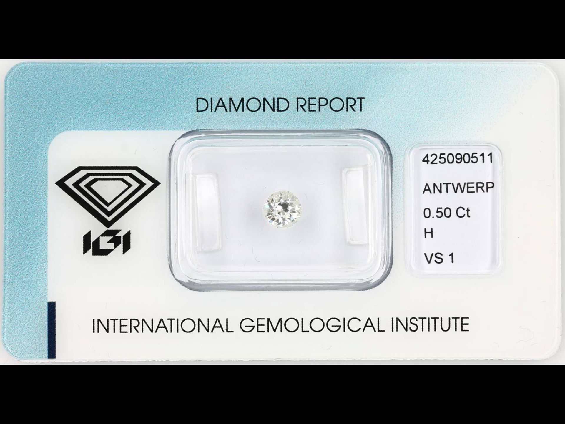 Loser Altschliffdiamant, 0.50 ct Weiß/vs1, verschweißt,