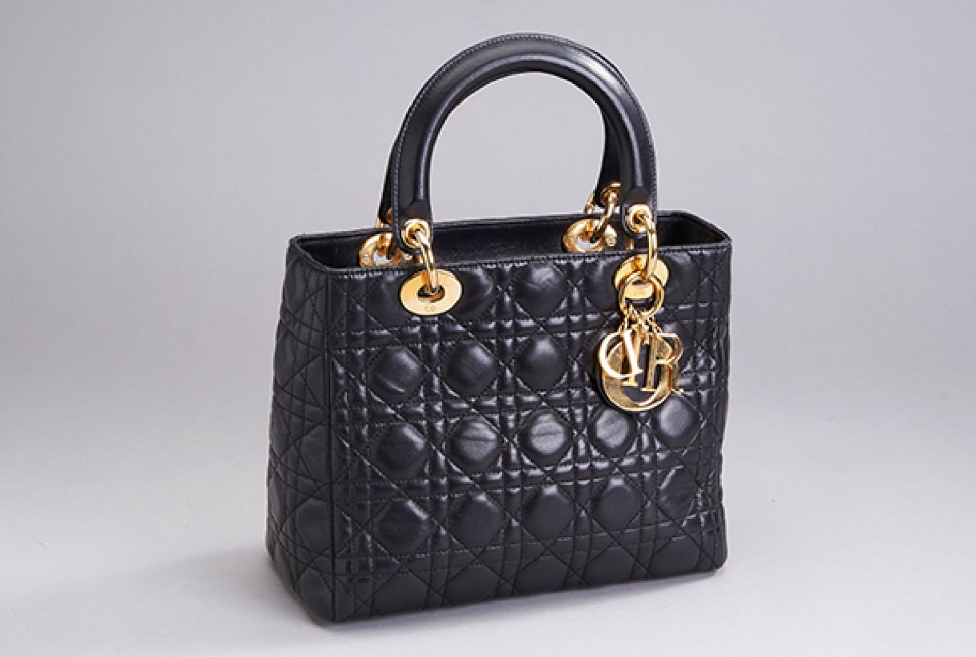 DIOR Damenhandtasche 'Lady Dior Medium', schwarzes