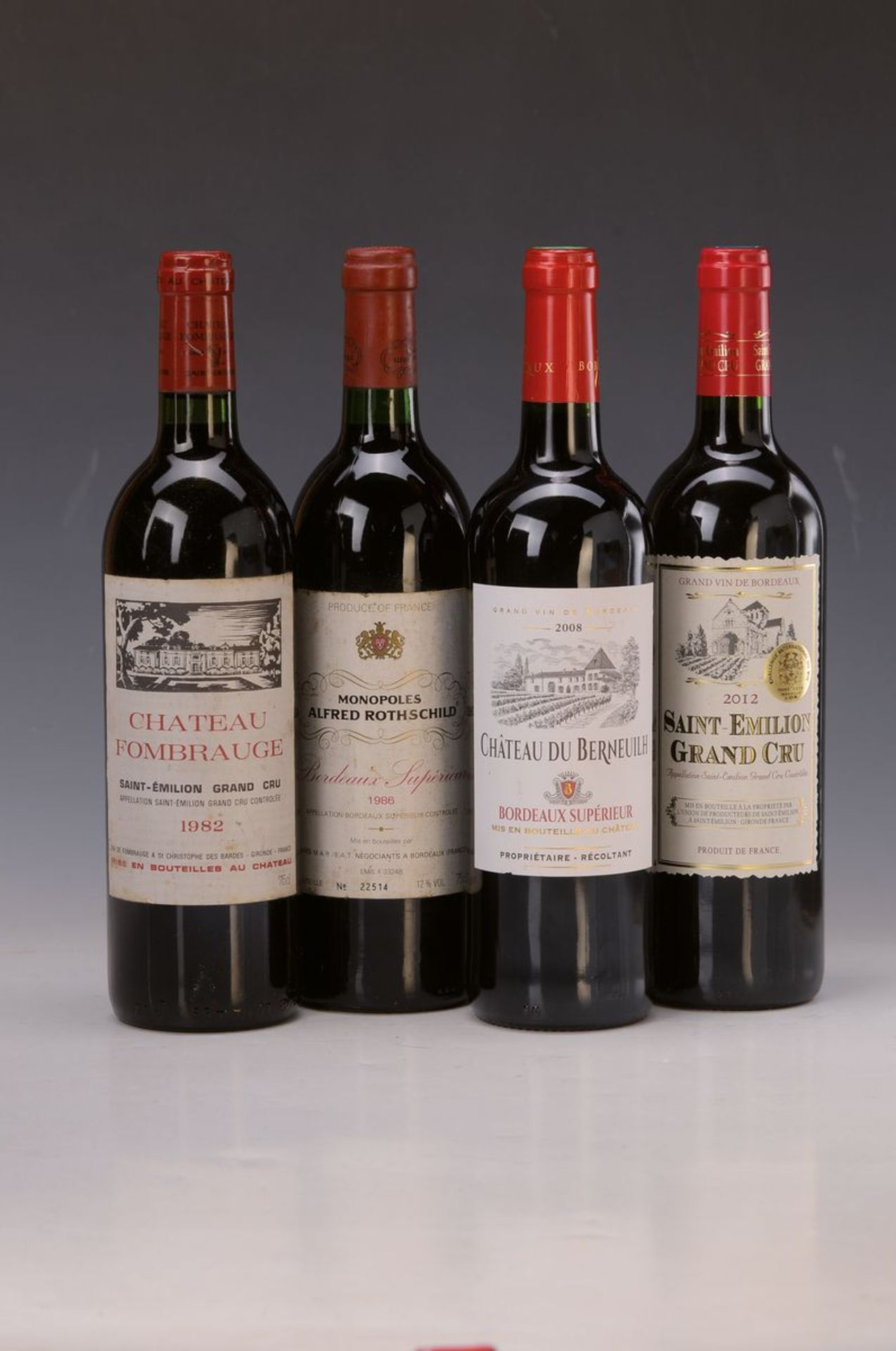 8 Bordeauxweine, 1982-2016, 1986 Monopoles Alfred