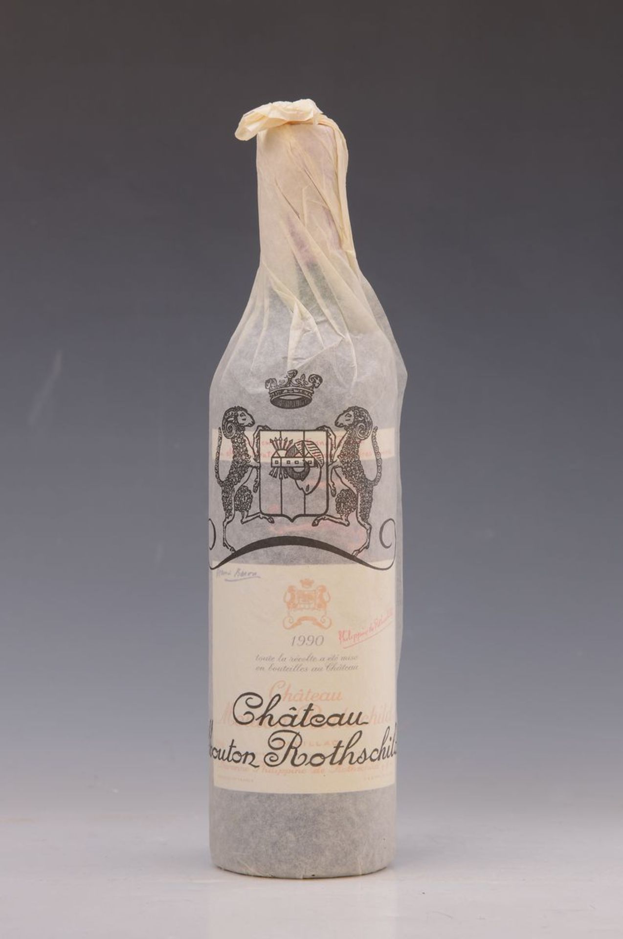 1 Flasche Chateau Mouton Rothschild 1990, Paulliac, 75cl,