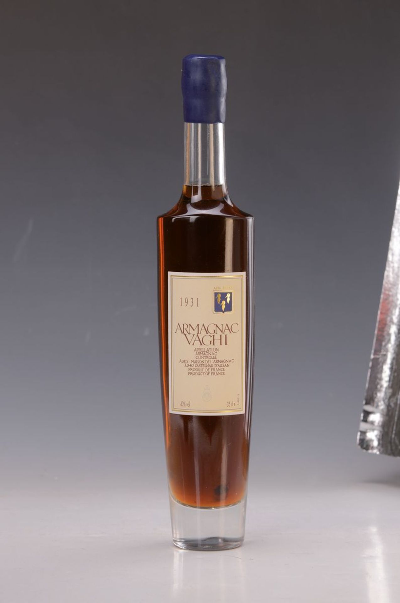 1 Flasche Armagnac Vaghi 1931, 35 cl, 40% Vol, orig.