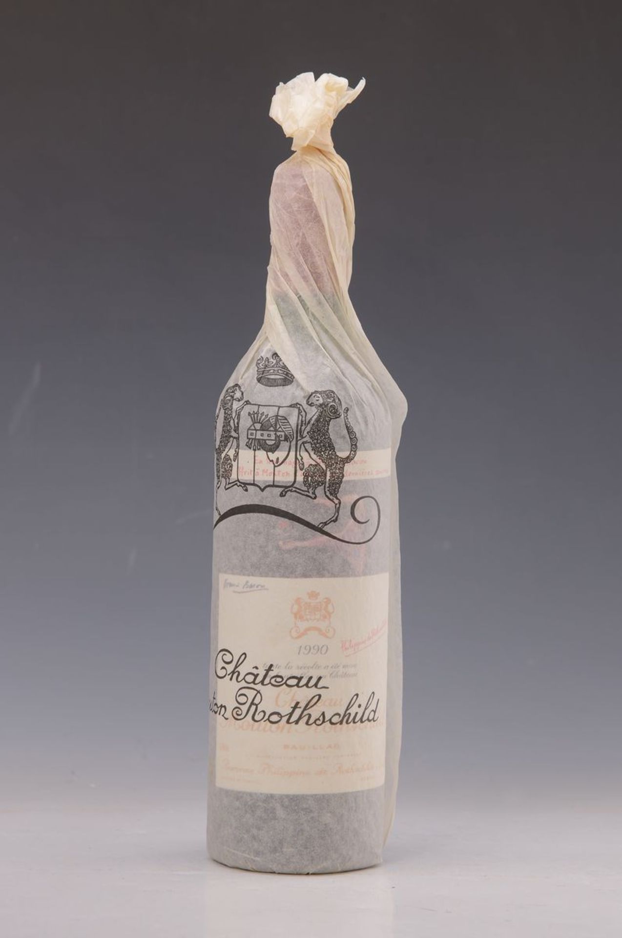 1 Flasche Chateau Mouton Rothschild 1990, Paulliac, 75cl,