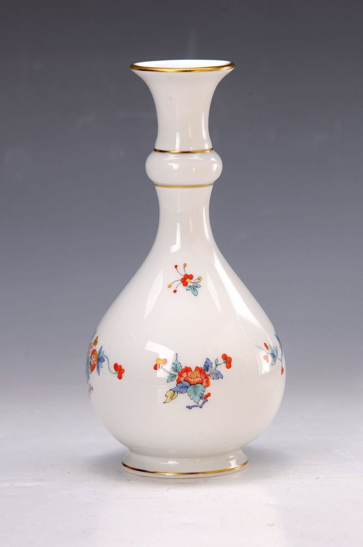 Vase, Meissen, Jubiläumsjahr 1985, ind. Blumendekor,