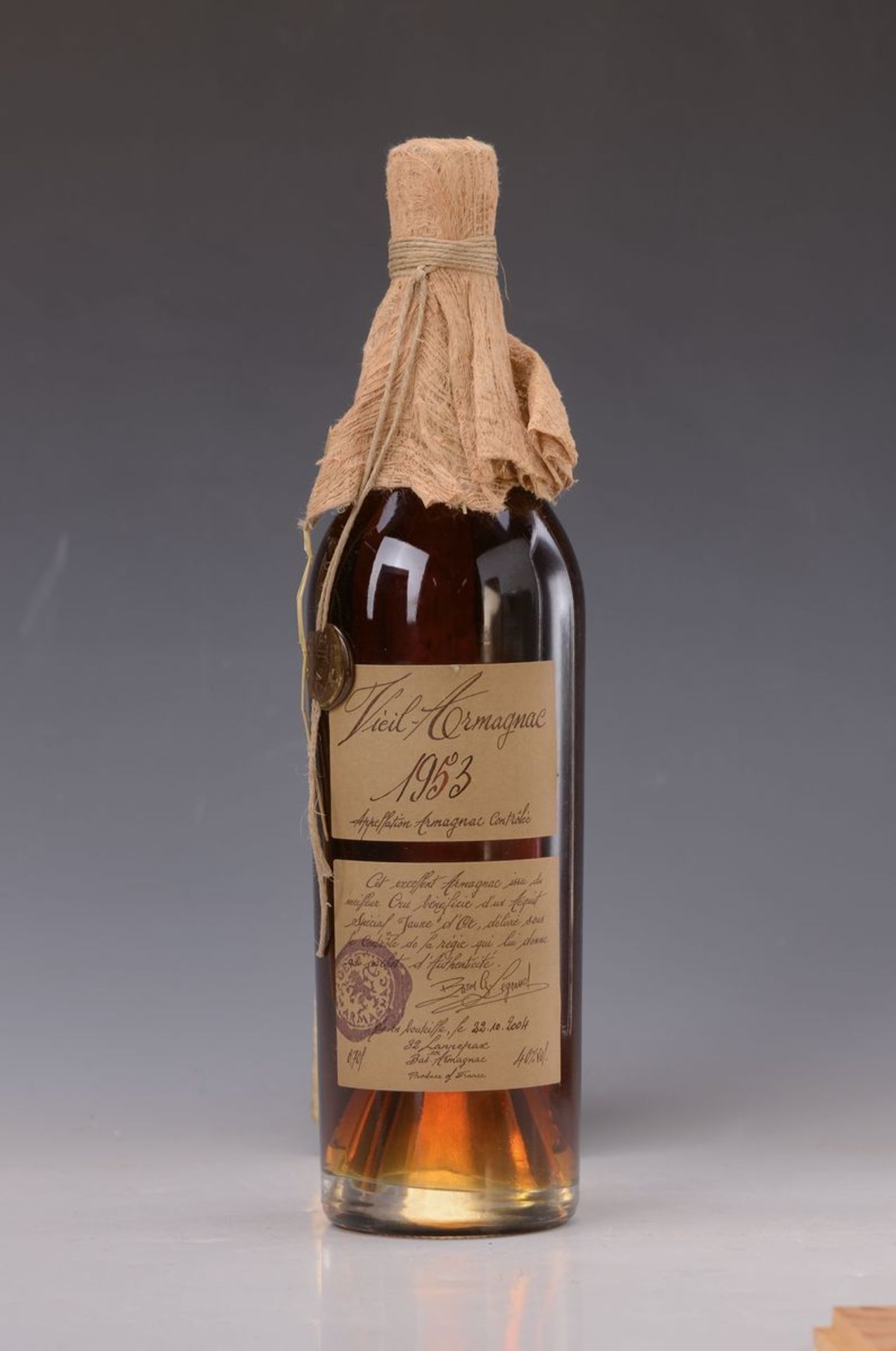 1 Flasche Vieil Armagnac 1953, Gaston Legrand, abgefüllt