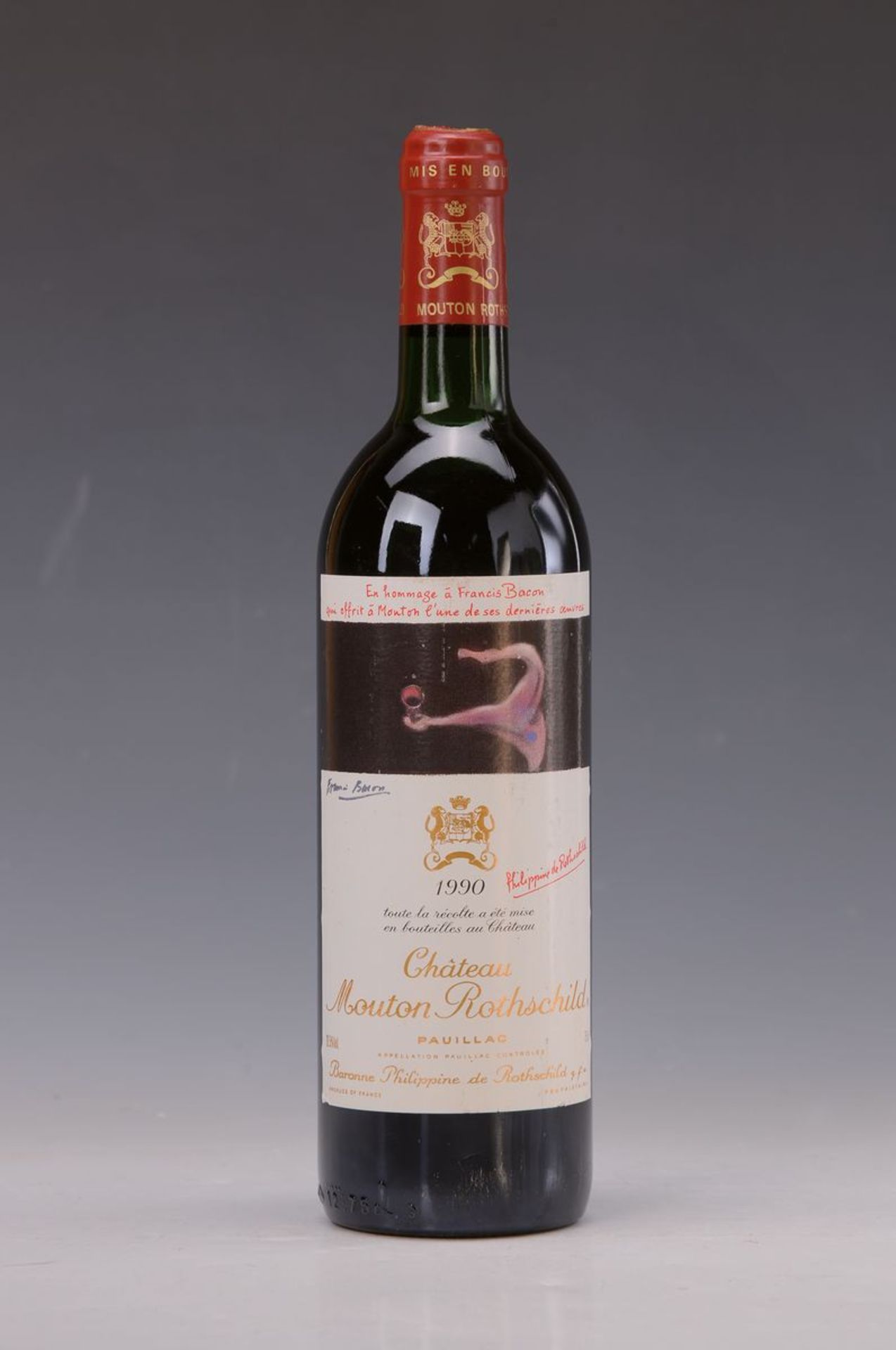 1 Flasche 1990 Chateau Mouton Rothschild, Paulliac, 75cl,