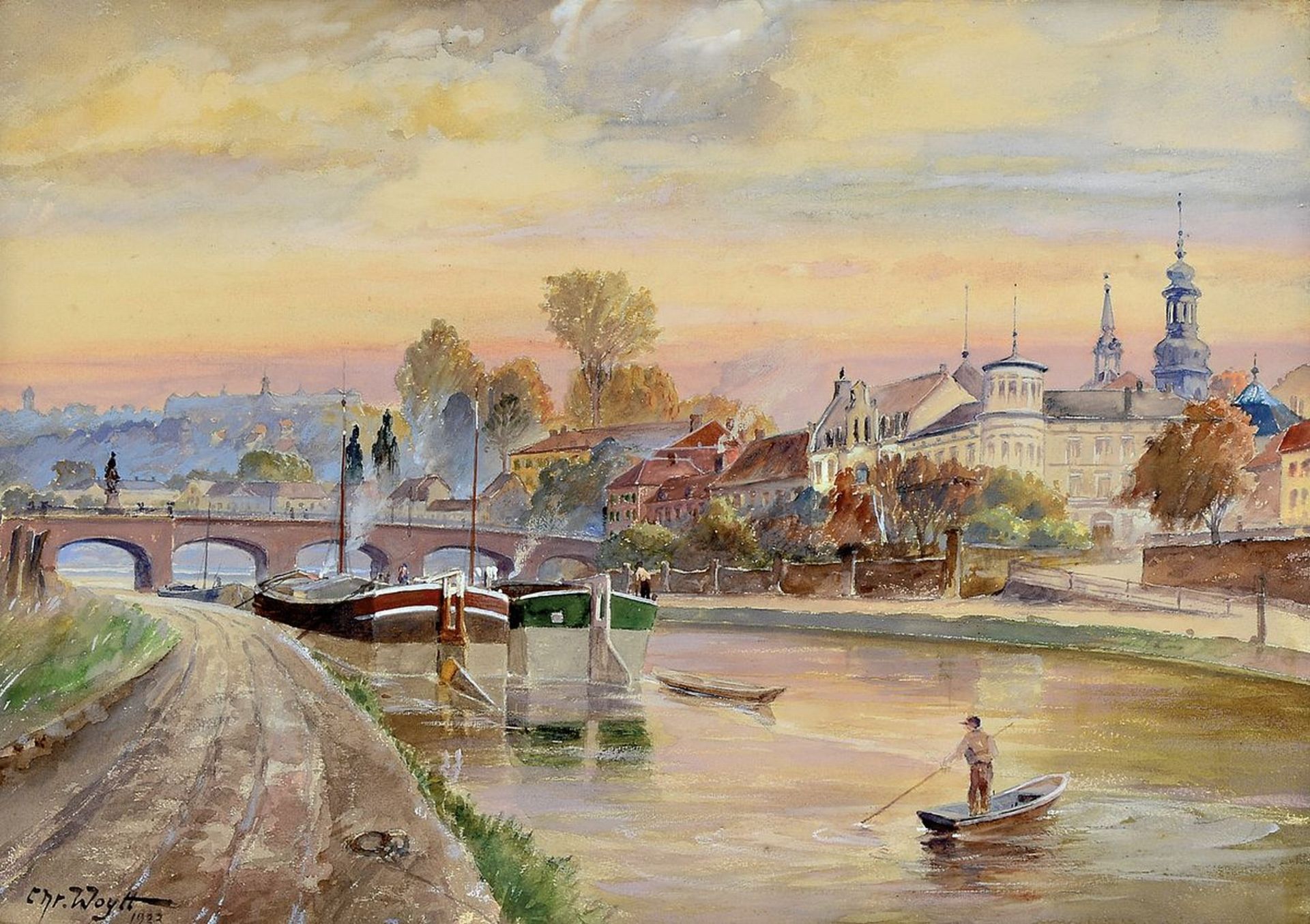 Christian Woytt, 1873-1949 Saarbrücken, Blick auf