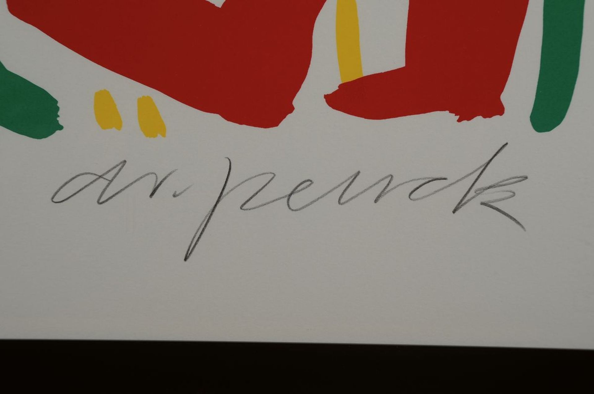 A.R. Penck, 1939 - 2017, Serigrafie auf dickem Karton, - Bild 2 aus 3
