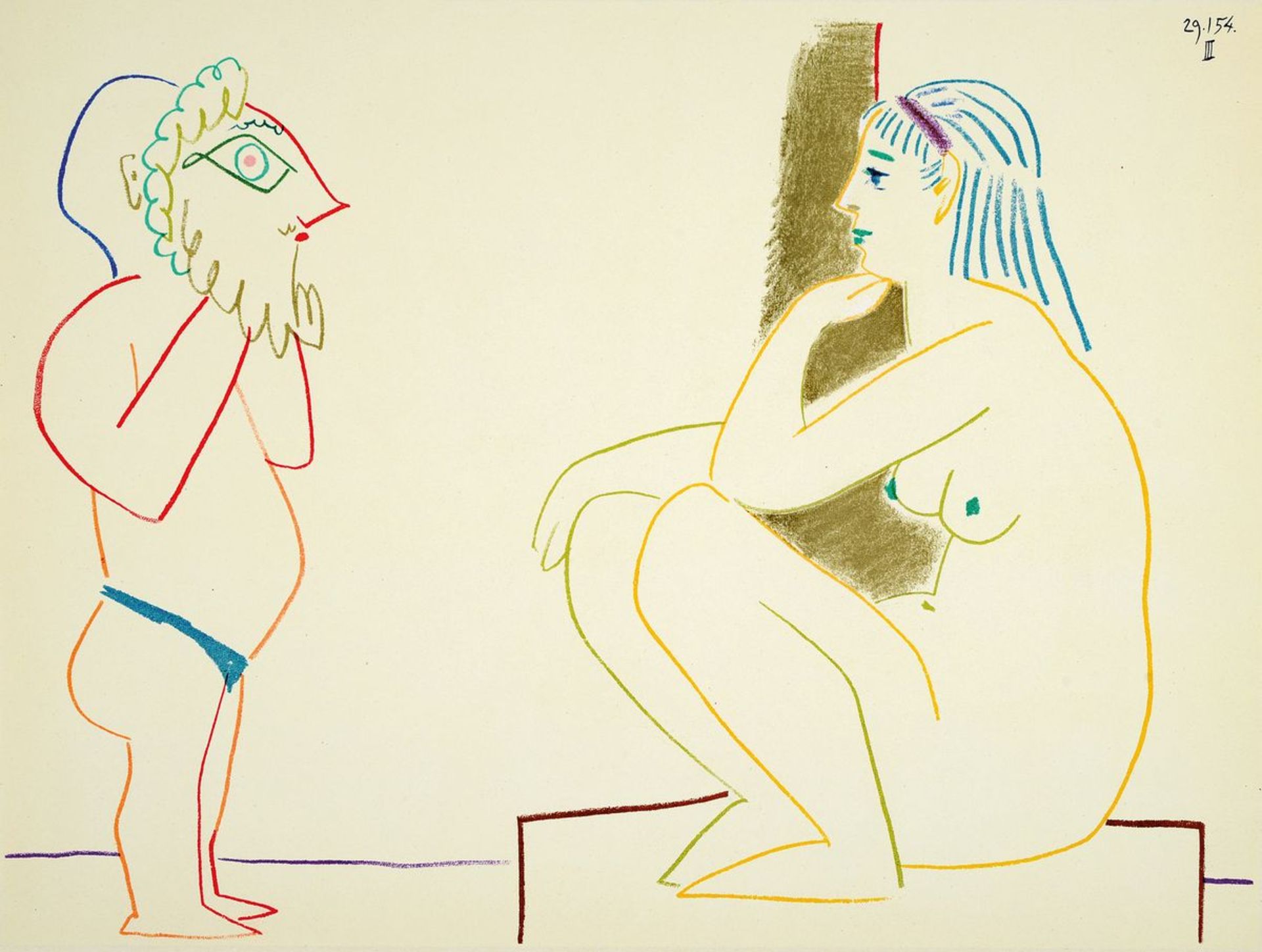 Pablo Picasso, 1881-1973, Titel: Model und ...,