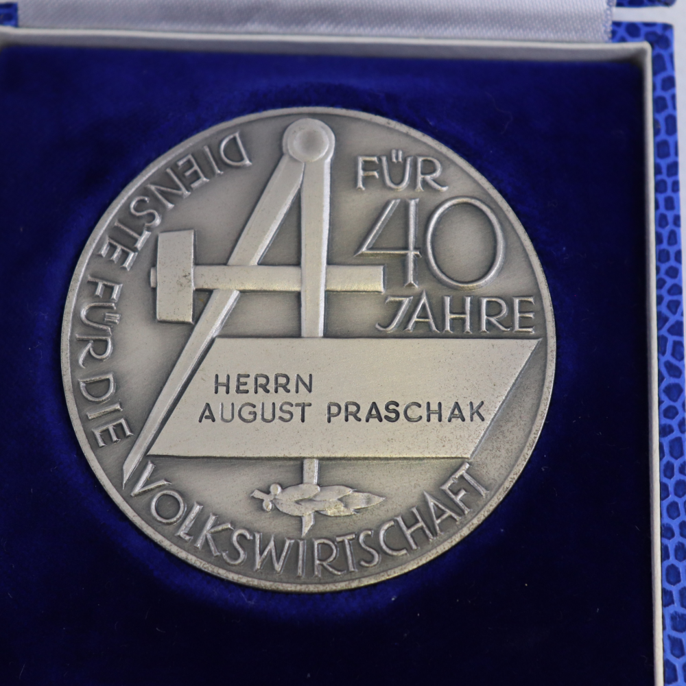 Silber Plakette - 40 Jahre Arbeit - 76g - Image 4 of 4