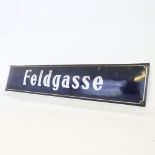 Altes Schild Feldgasse - Metall