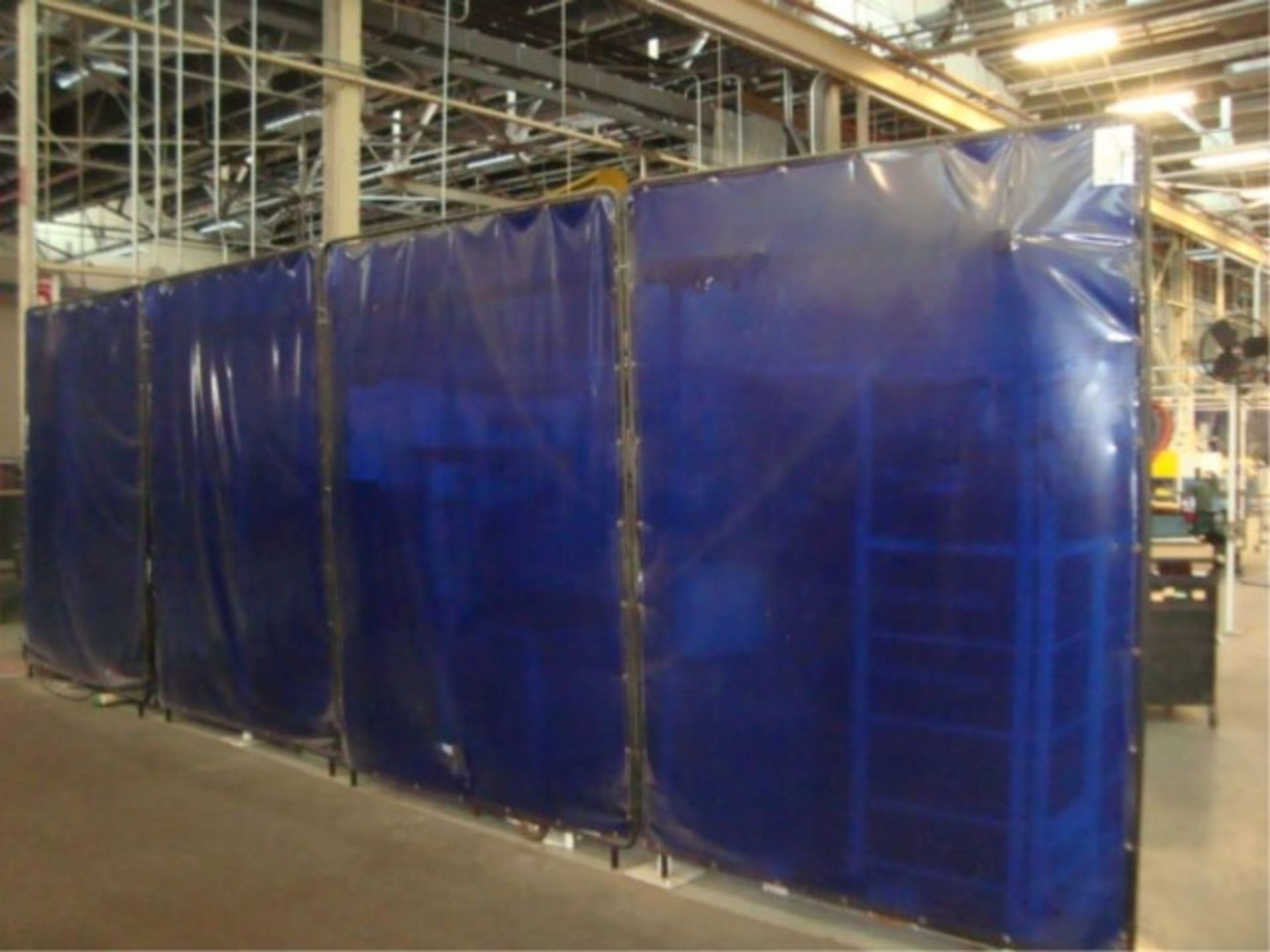 Weld Curtain Panels With Frame Stands