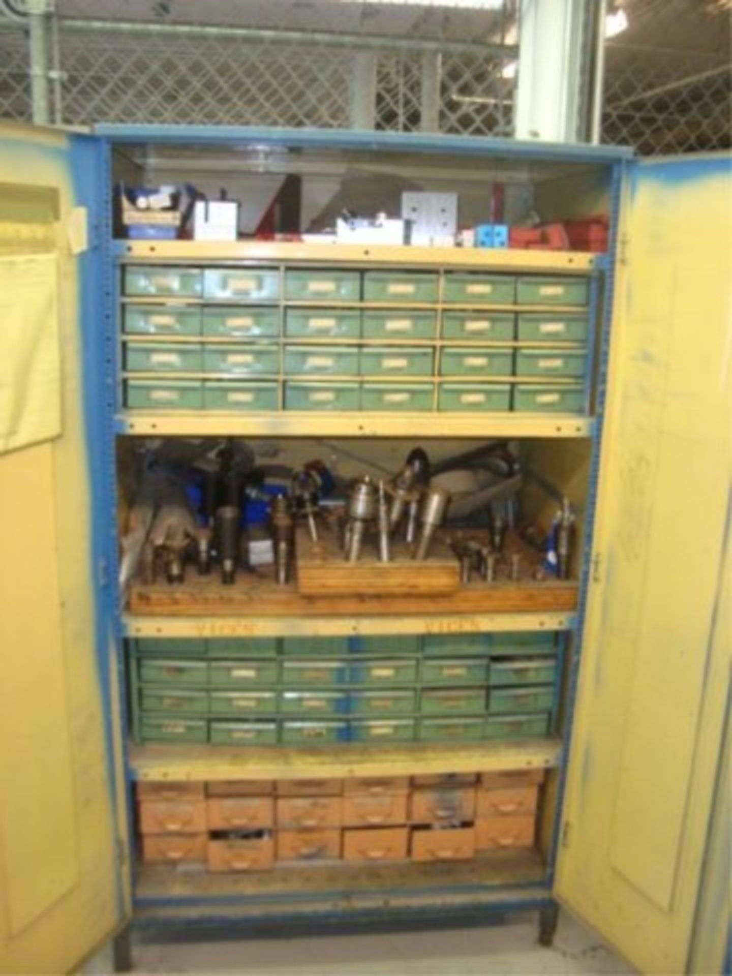 2-Door Storage Cabinet w/Bridgeport Mill Tooling - Image 2 of 20