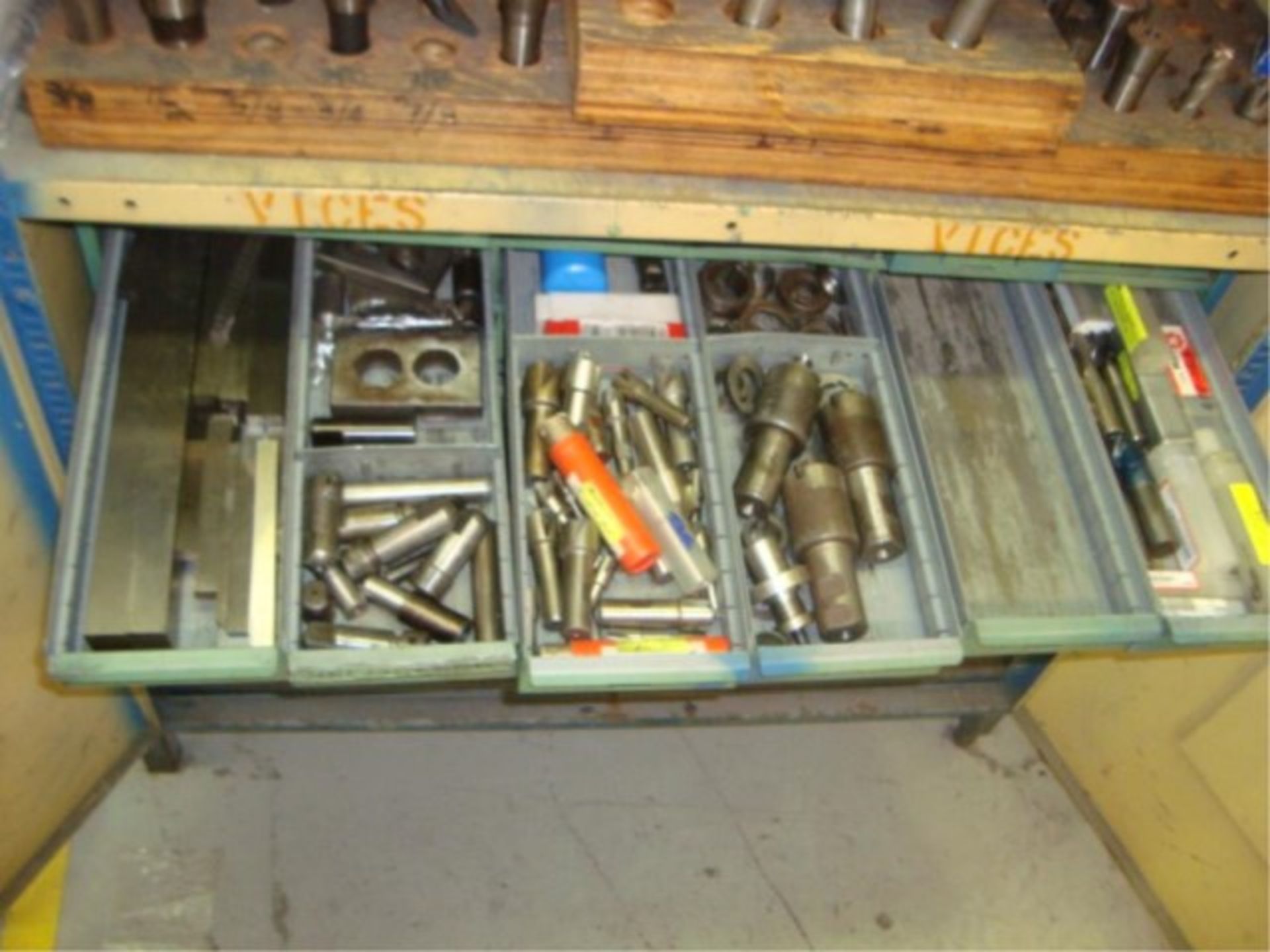 2-Door Storage Cabinet w/Bridgeport Mill Tooling - Image 12 of 20