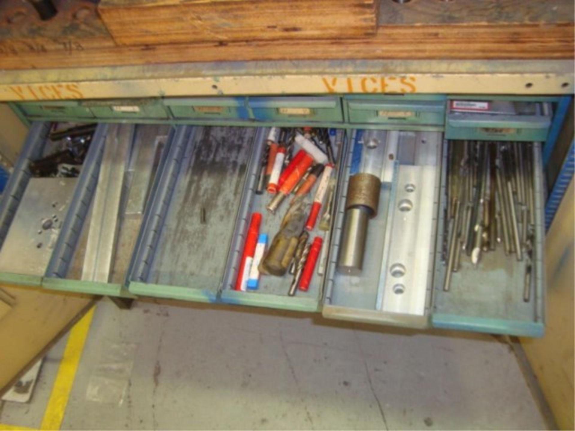 2-Door Storage Cabinet w/Bridgeport Mill Tooling - Image 11 of 20