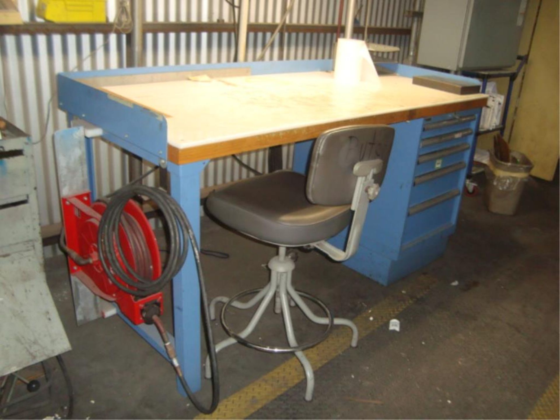 Workbench With 5-Drawer Parts Supply Cabinet - Image 4 of 4