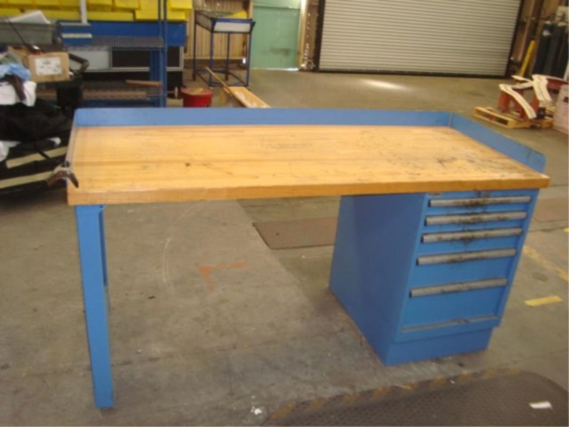 Work Bench with 5-Drawer Parts Supply Cabinets - Image 3 of 5