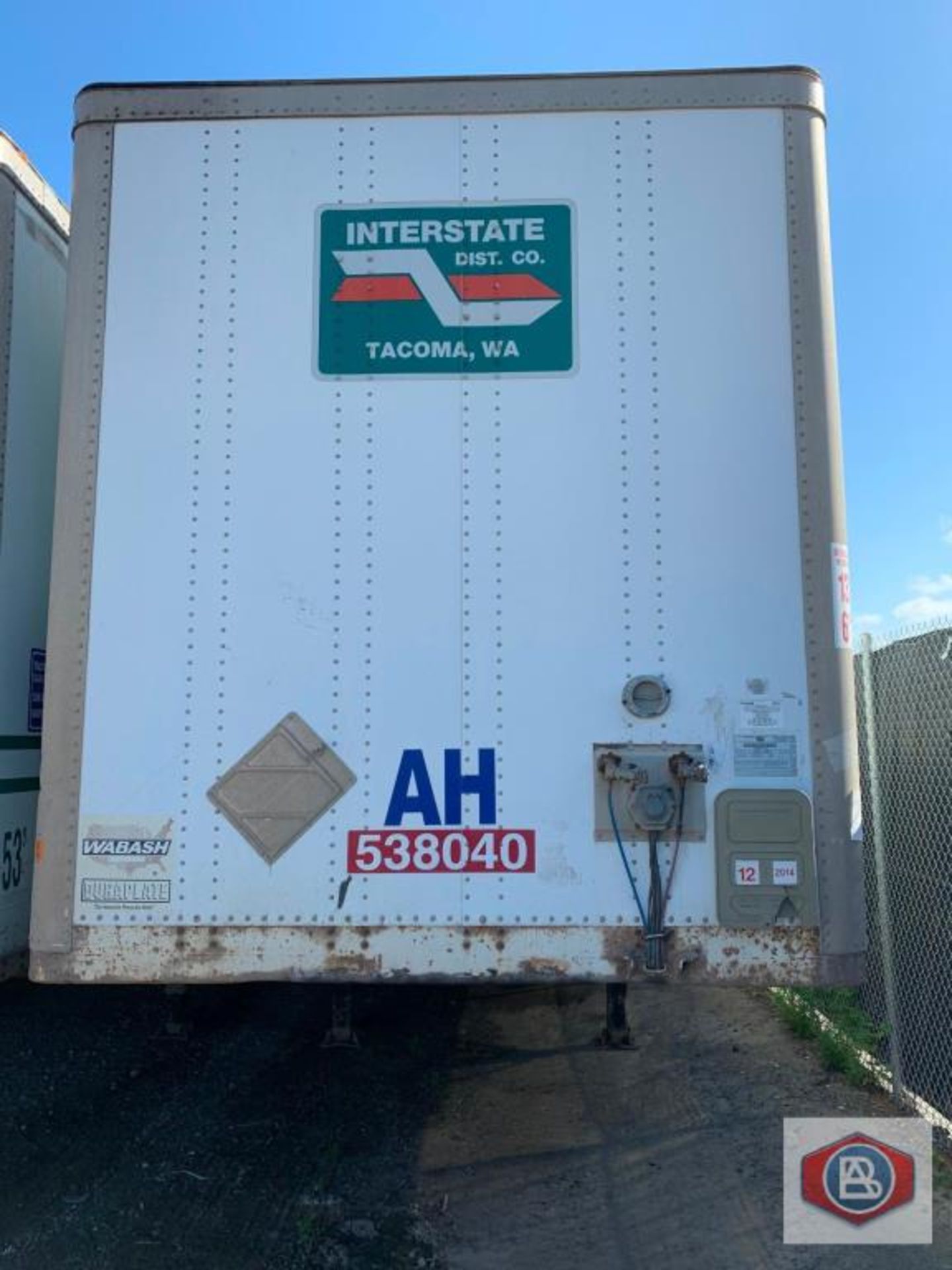 2002 Wabash DuraPlate Logistics Van Trailer 53 ft.