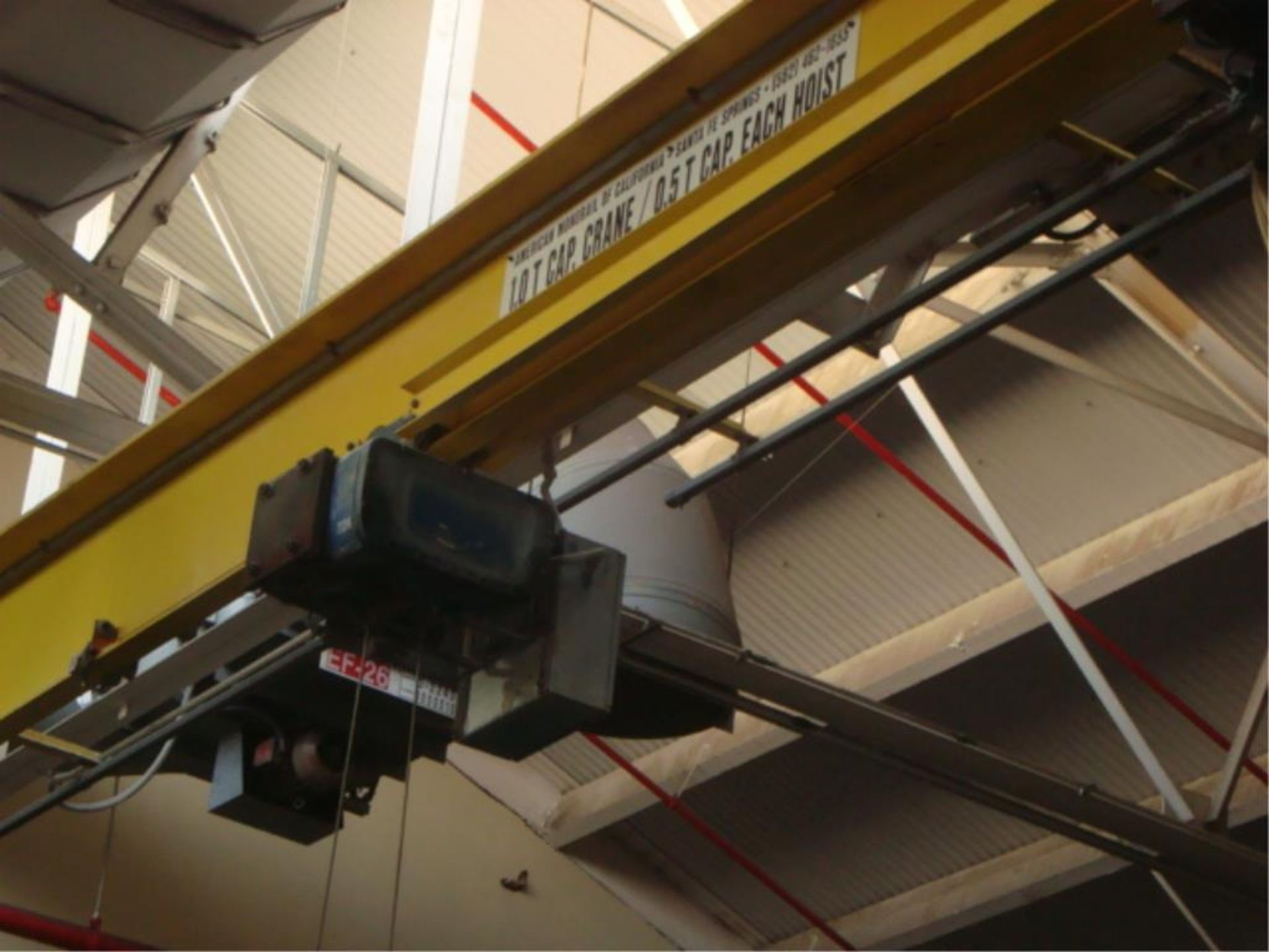 1.5-Ton Capacity Single Rail Support Bridge Crane - Image 4 of 14