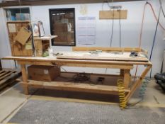 Wood Working Table with Tools