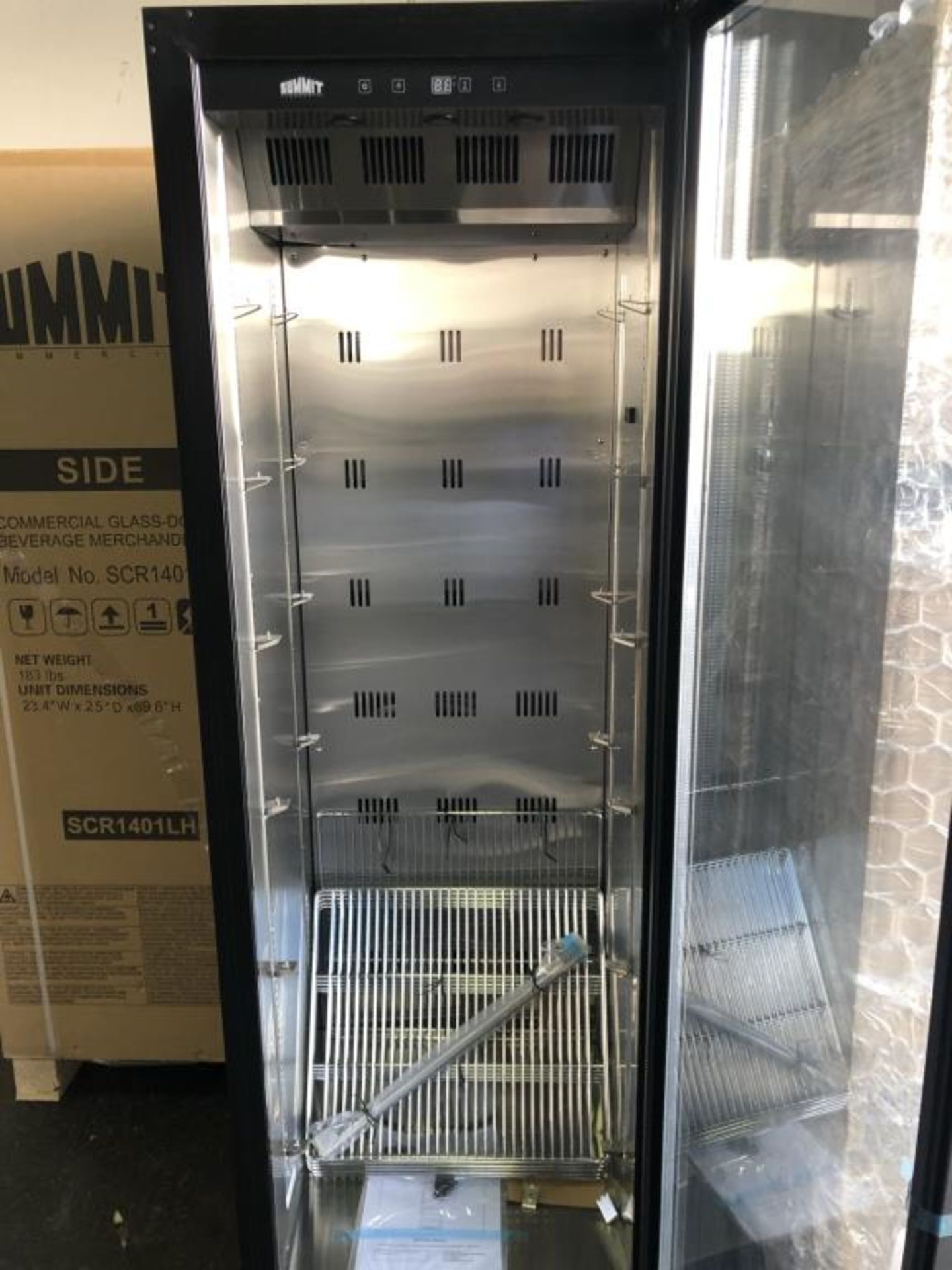 Summit SCR1401 Glass Door Bev. Refrigerator *New* - Image 3 of 8