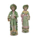 PAIR BISQUE STYLE PORCELAIN FIGURES