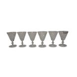 SET SIX WATERFORD WINE GLASSES