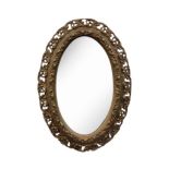 OVAL GILT FRAMED MIRROR