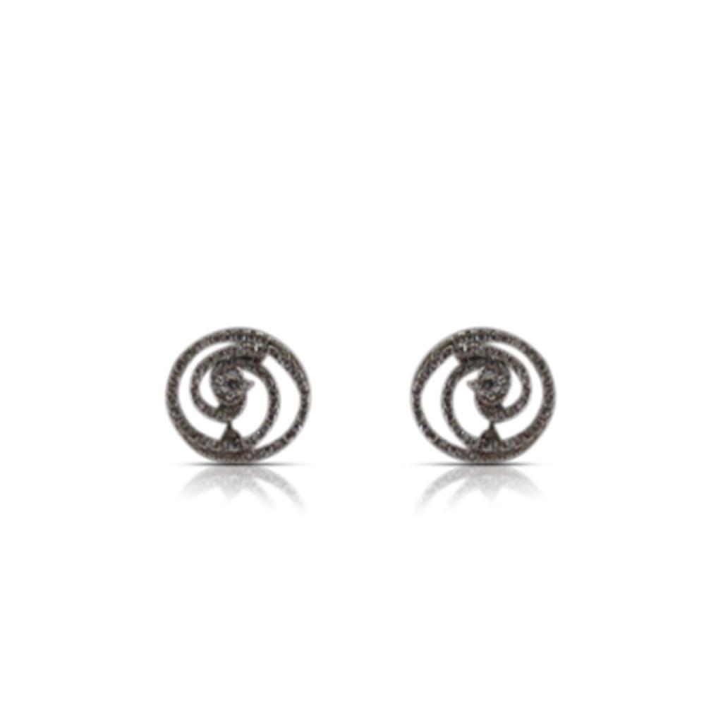 PAIR SILVER AND GEM SET EARRINGS - Image 2 of 2