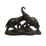 BRONZED ELEPHANT FIGURE