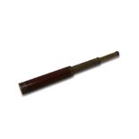 VICTORIAN MAHOGANY AND BRASS TELESCOPE