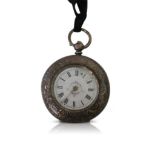 SWISS POCKET WATCH IN SILVER CASE