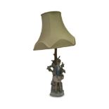 SPANISH PORCELAIN STYLE FIGURAL TABLE LAMP