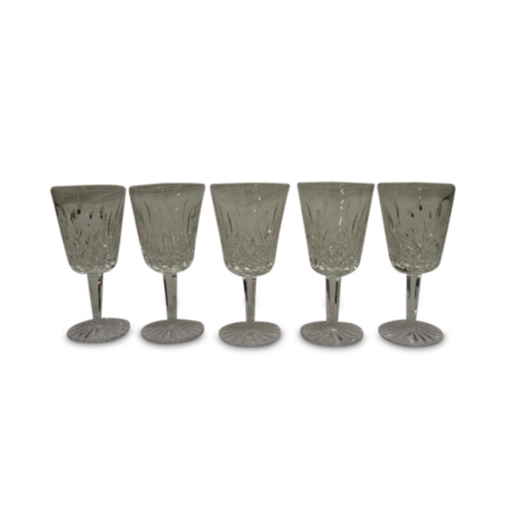 SET OF FIVE WATERFORD CRYSTAL WINES