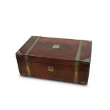 GEORGIAN BRASS BOUND WRITING BOX