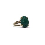 GREEN STONE DRESS RING