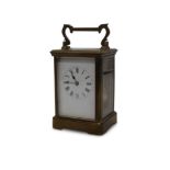 VICTORIAN BRASS CASED CARRIAGE CLOCK