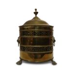 LATE VICTORIAN BRASS COAL BUCKET