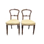 PAIR LATE VICTORIAN DINING CHAIRS