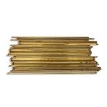 COLLECTION OF BRASS STAIR RODS