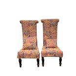 TWO VICTORIAN PRIE DIEU CHAIRS