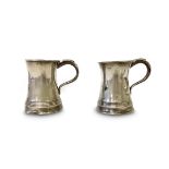 PAIR OF VICTORIAN PEWTER TANKARDS